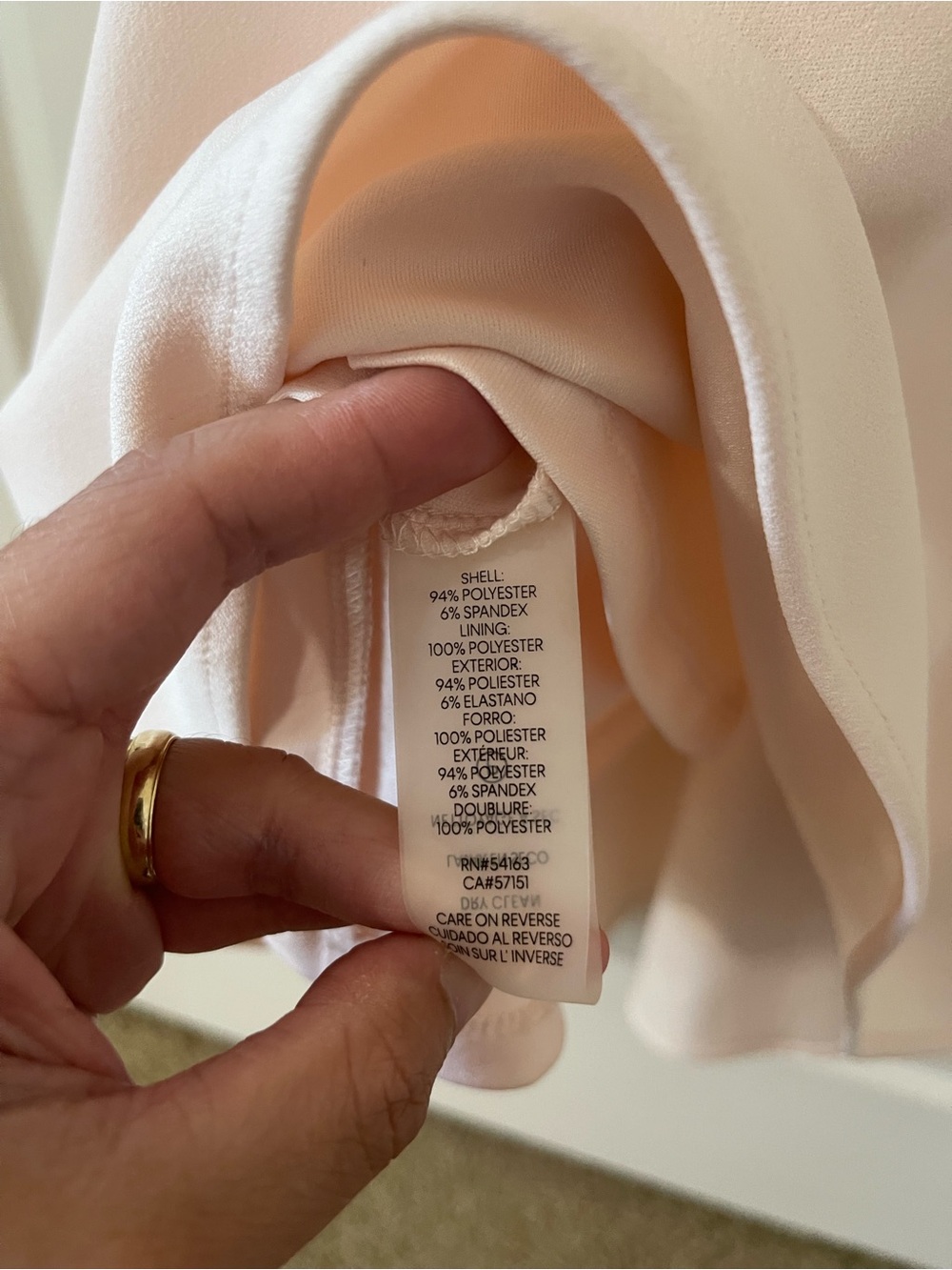 Calvin Klein Soft Blush High-Low Sleeveless Dress - Picture 5 of 5
